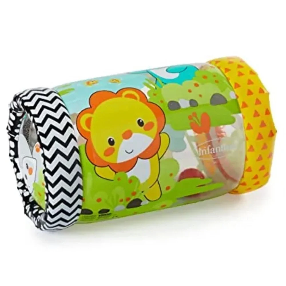 INFANTINO JUNGLE PEEK & ROLL JINGLE BALLS CRAWL INFLATABLE TOY FOR 6 MONTHS & UP